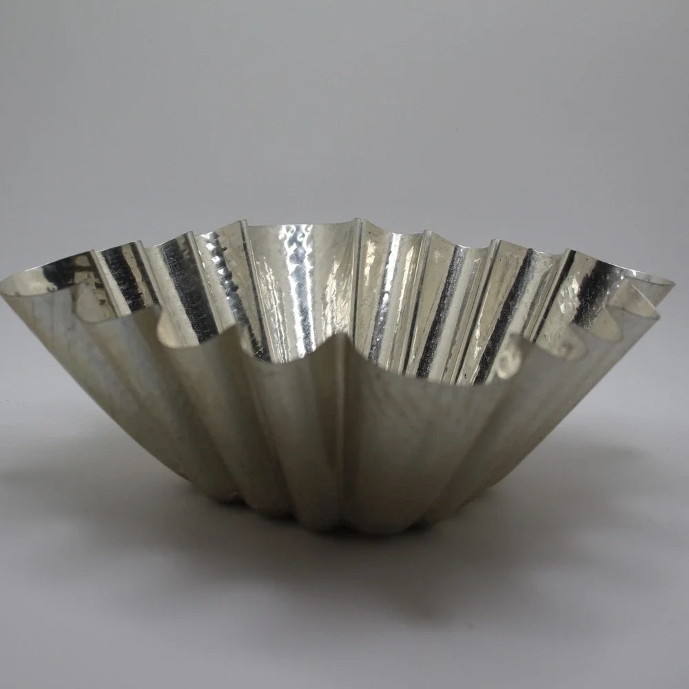 Vintage Hammered Aluminum Jelly Mold Fluted Design‎ Pan Decor Farmhouse Kitchen